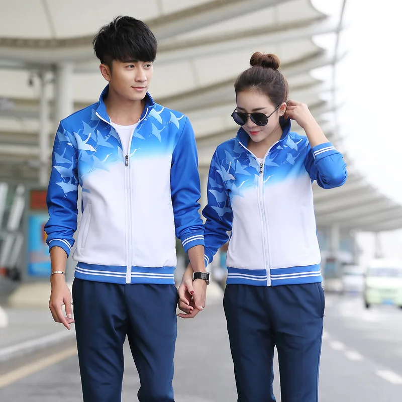 

Couples Sports Set Spring And Autumn Men Running Sports Clothing Set Women's Groups School Uniform Business Attire