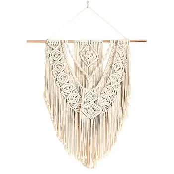 

Macrame Wall Hanging Art Woven Tapestry Bohemian Crafts Decoration For Apartment Bedroom Living Room Gallery Pendant Decoration