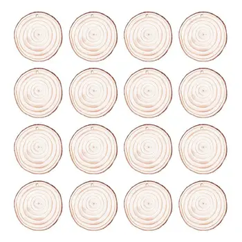 

50 Pcs Growth Ring Painting Hand Crafted Creative Pendant For DIY Wood Slices Circles With Tree Bark Log Discs DIY Crafts