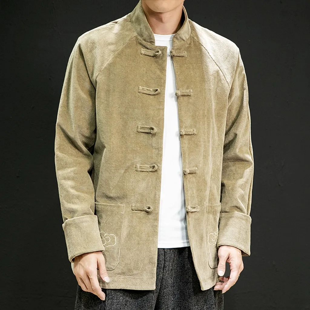 

Men's Spring Autumn Jacket Korean Style Slim Jacket Nice Tide Fashion Student Wild Corduroy Baseball Casual Cotton Clothes Coat