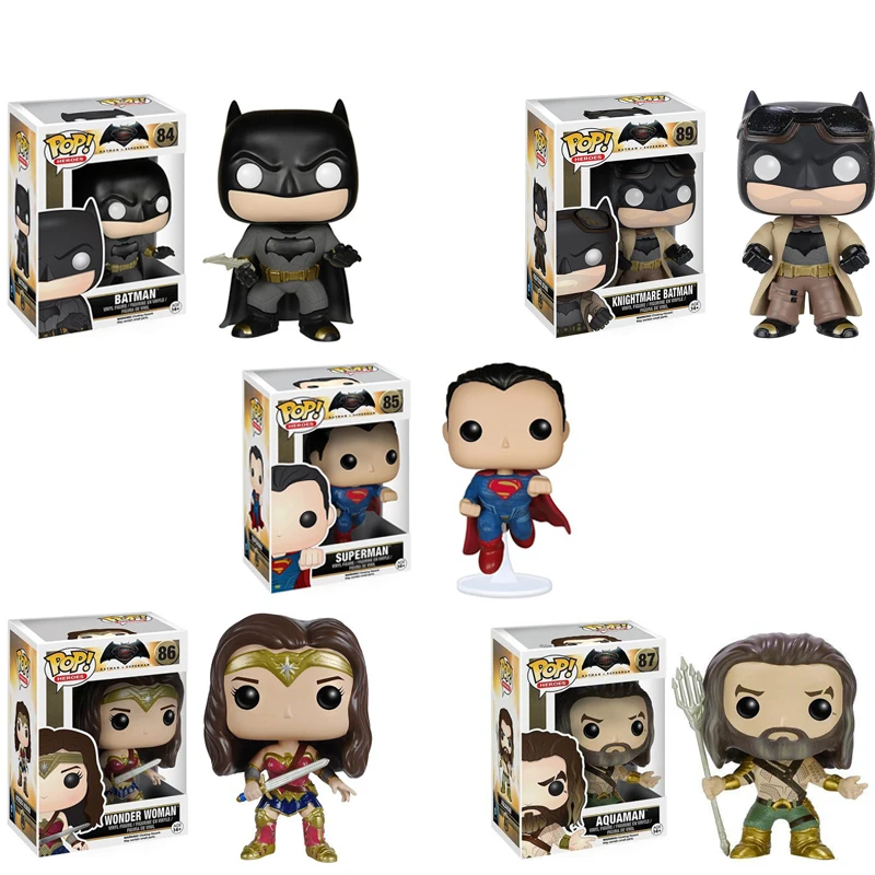 Funko Pop Justice League игрушки постоянный ток Бэтмен Супер Герои 10 см ПВХ Фигурки Brinquedos Коллекционная модель детские игрушки подарки F83