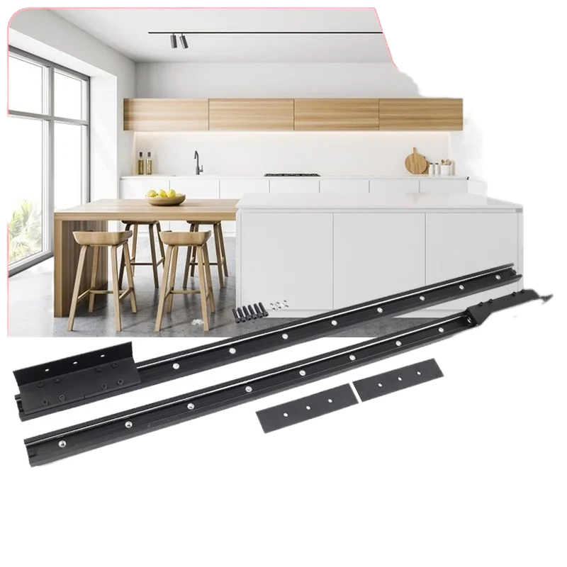 Aluminum alloy open kitchen dining table dining table pull out