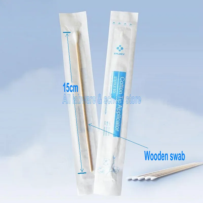 600pcs/pack lab disposable sterile degreasing cotton tip applicator specimen collection swab