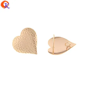 

Cordial Design 30Pcs 19*20MM DIY Jewelry Accessories/Heart Shape/Genuine Gold Plating/Soft Pin/Hand Made/Earrings Stud