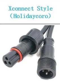 Xconnect connector ETOP 10 пар/Лот 3 ядра черный водонепроницаемый косичка мужской/женский 30 см длиной каждый 18AWG провод с 13,5 мм/18,5 мм/xconnect разъемы - Цвет: Xconnect connector