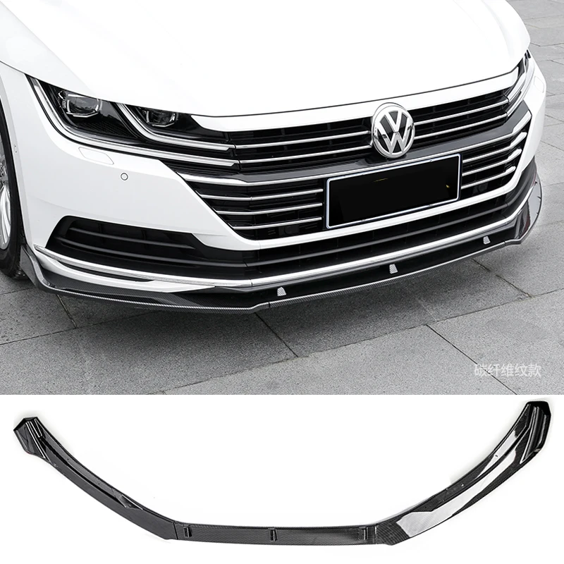 Передний бампер для губ разветвитель VW Volkswagen Arteon CC 4-дверный 2018 2019 3 шт./компл. PP