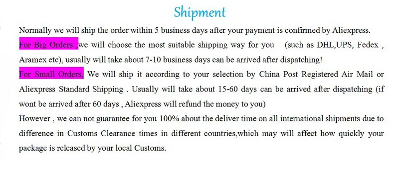 Shipment