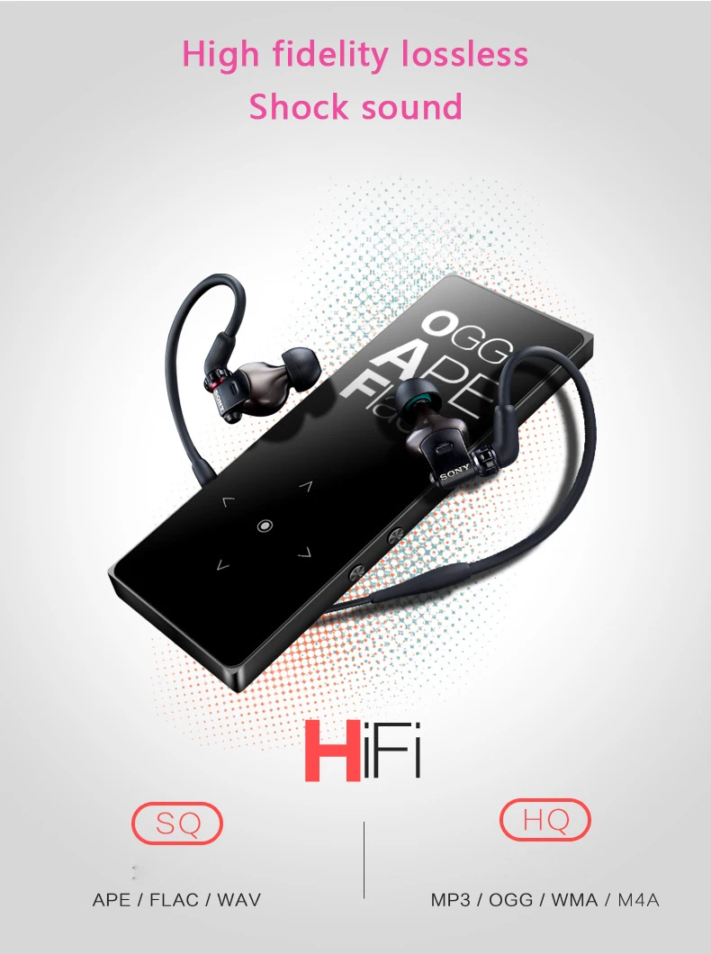 Пользующийся спросом портативный Bluetooth mp3 плеер mp4 сенсорный экран ультра тонкий мини студенческий без потерь музыка слушать музыку артефакт