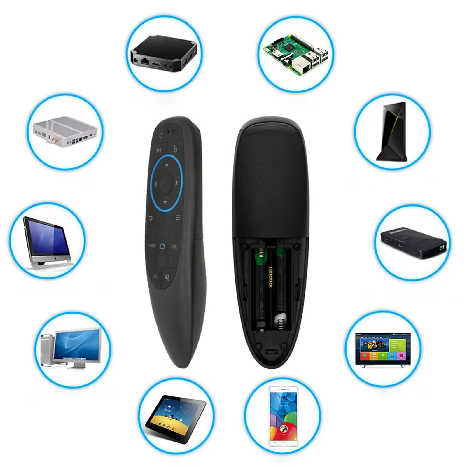 

G10S Smart Voice Control Air Mouse with Gyro Sensing Mini Wireless Smart Remote Backlit For Android tv box PC