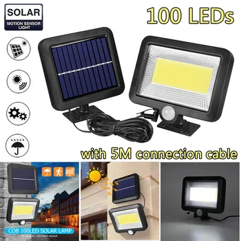 

3 Modes COB 100LED Solar Lamp Motion Sensor IP65 Waterproof Outdoor Path Night Lighting Solar Light illuminate Garden Courtyard