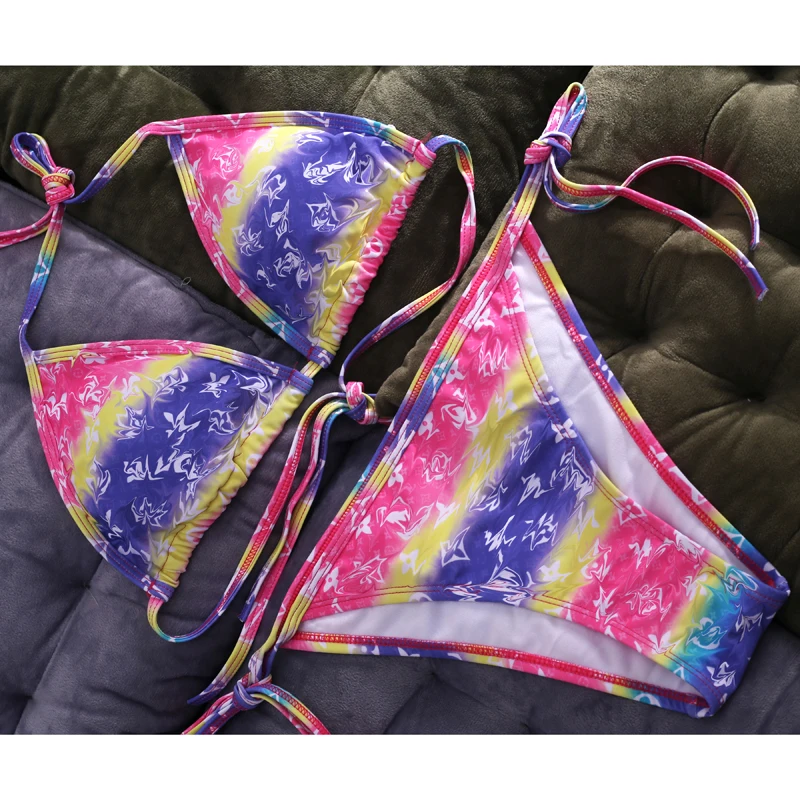 Bikini brasileño de realce para mujer, traje de baño Sexy, conjunto de microbikini, ropa de playa, novedad de verano