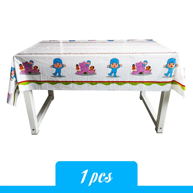 Tablecloth POCOYO тематическая вечеринка на день рождения украшения Дети Мальчик День Рождения принадлежности мультфильм одноразовые посуда бумажный лоток бумажный стаканчик - Цвет: Tablecloth
