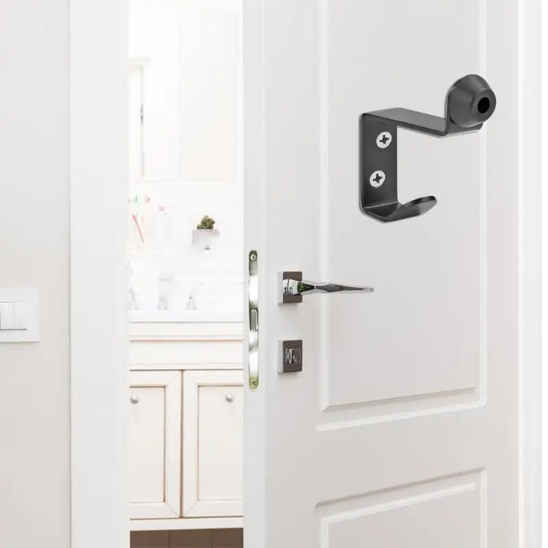 Home Kitchen Wall Door Stainless Steel Holder Hook Hanger Hooks Coat Organizer Lightweight Durable for Wooden and Glass Doors
