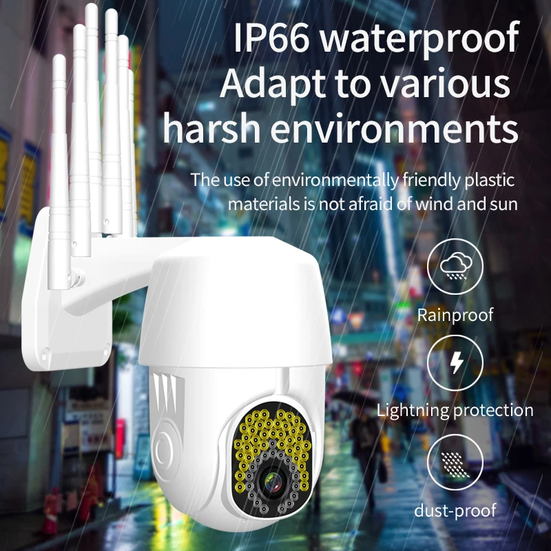 PTZ IP Camera 1080P Wifi Outdoor Speed Dome Wireless Security CCTV Surveillance Pan Tilt 4X Digital Zoom 2MP Network | Безопасность и