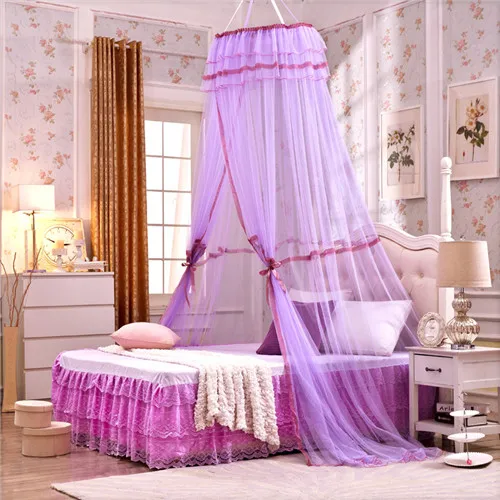 butterfly purple Циркуляр Hung купол москитная сетка для дома ясельного возраста, с узором бабочками, юбка в стиле «принцесс» Ошибка Профилактики Роскошные mosquitoe нетто одной двери ошибка отпугиватель москитов средство 70*275*1100 - Цвет: butterfly purple
