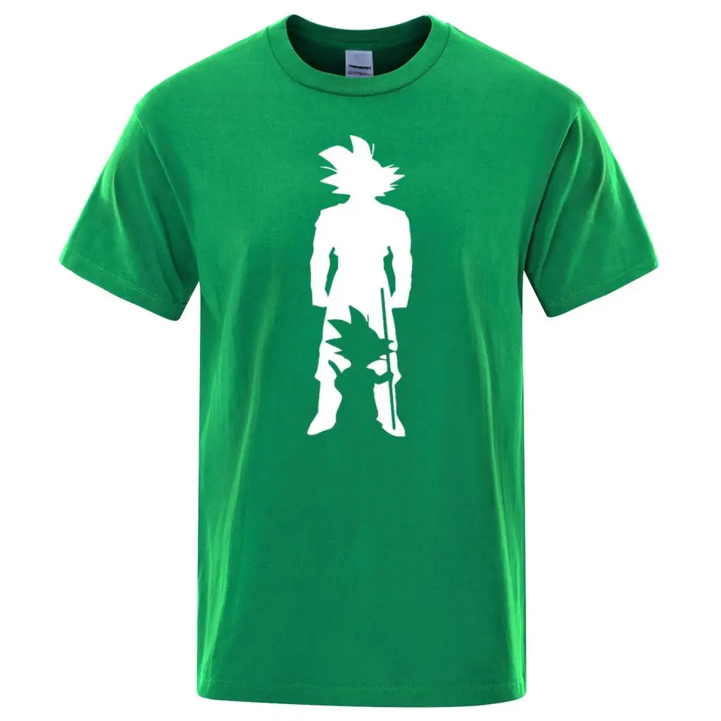 Летние новые футболки Dragon Ball Z, Мужская футболка с принтом из мультфильма, футболка «Goku», уличная одежда, высокое качество, хлопковые топы, мужские футболки - Цвет: green 5