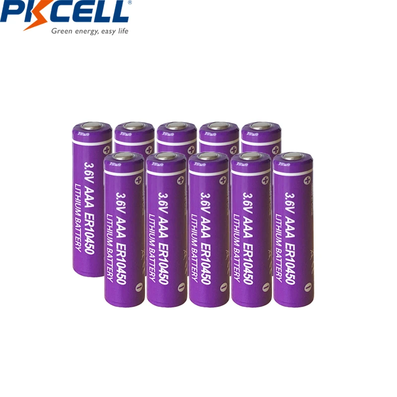 Аккумуляторы PKCELL AAA ER10450 10 шт. 700 мАч 10450 3 6 В | Электроника