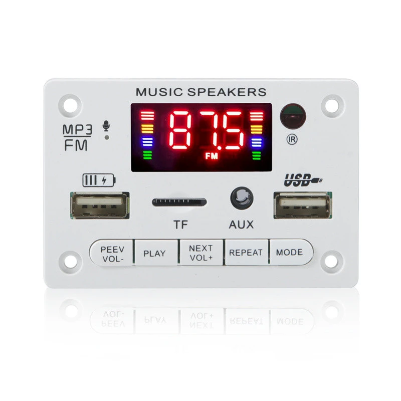 12V Bluetooth-Compatible MP3 decoder board color screen with recording call motherboard with bluetooth-Compatible JX-810BT