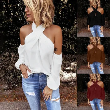 

The New Leisure Cultivate One's Morality Back Zipper gua bo Solid Color Stitching Top Female