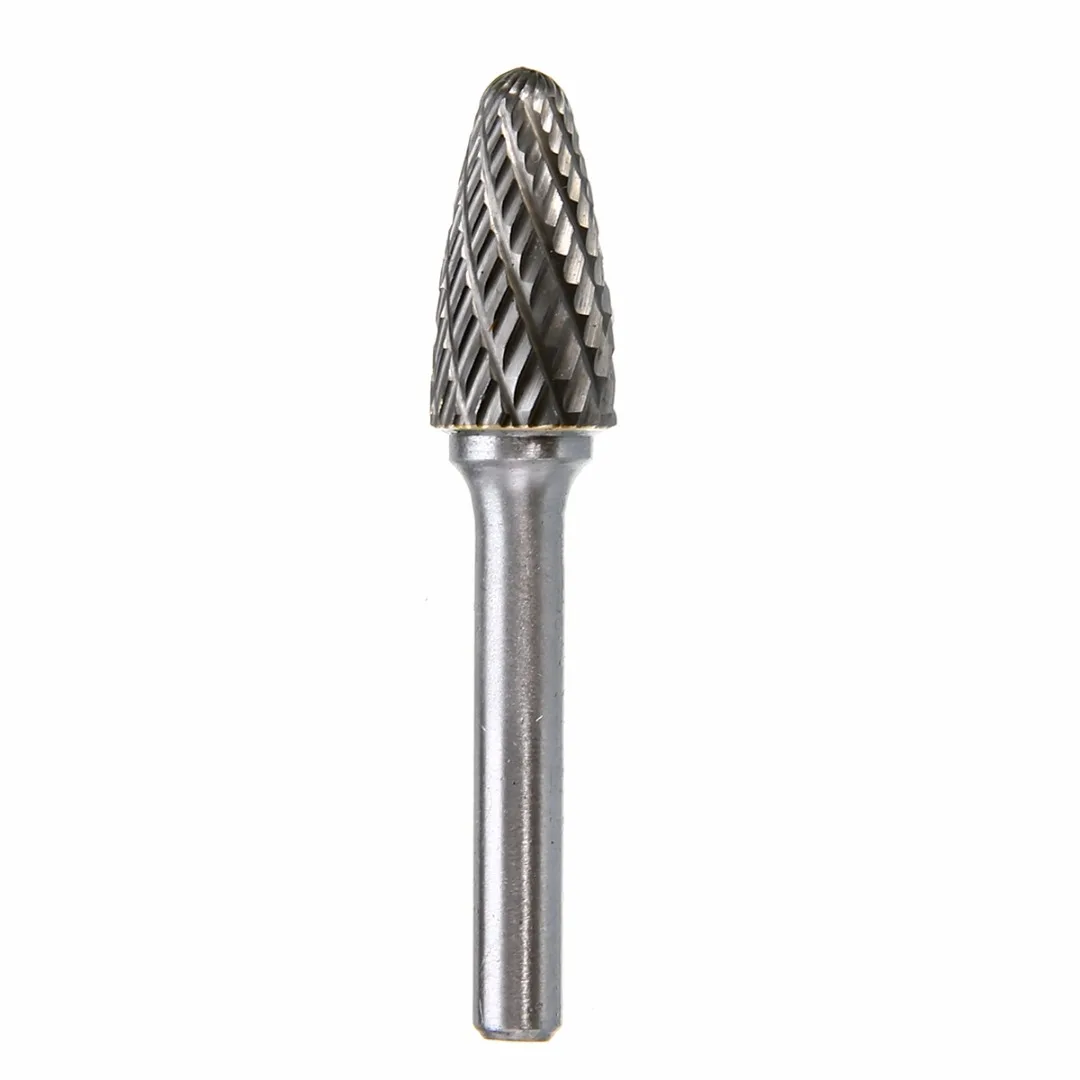 8pcs 1/4" 6mm Tungsten Carbide Burr Bits Rotary Cutter Files CNC Engraving Tool Set 45-65mm Length Mayitr