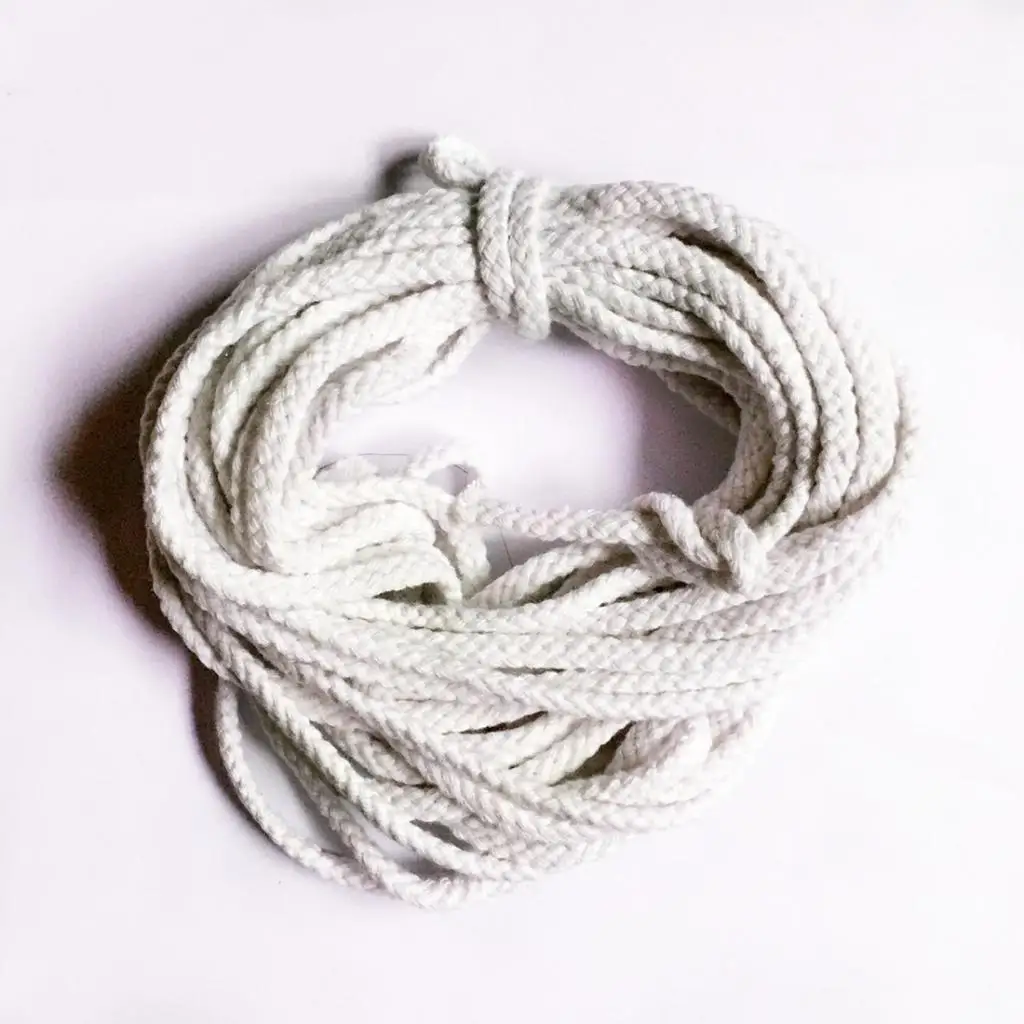 10mx5mm 100% Cotton Rope Sash Bleached Cord Twine Washing Clothes Craft Use