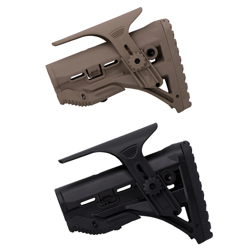 Тактический нейлоновый черный запас более высокая версия обычная для страйкбола