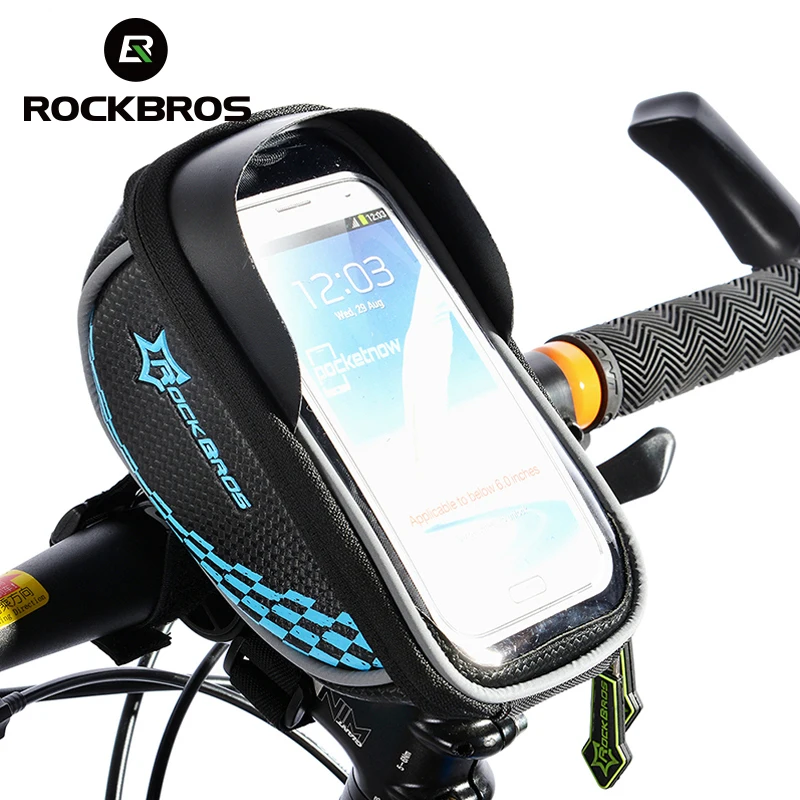 ROCKBROS 5," велосипедная сумка, велосипедная Рама, трубчатая сумка, водонепроницаемый чехол для телефона с сенсорным экраном, отражающий с тенью, перегородка, 5 цветов