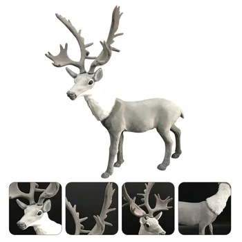

1pc Simulation Reindeer Model Children's Deer Toys Christmas Scene Ornament