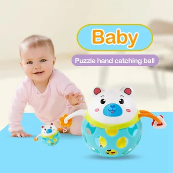 

Little white bear soft gel can bite rattle baby baby hand grip ball animal toy 0-3 year old learn to climb the toy
