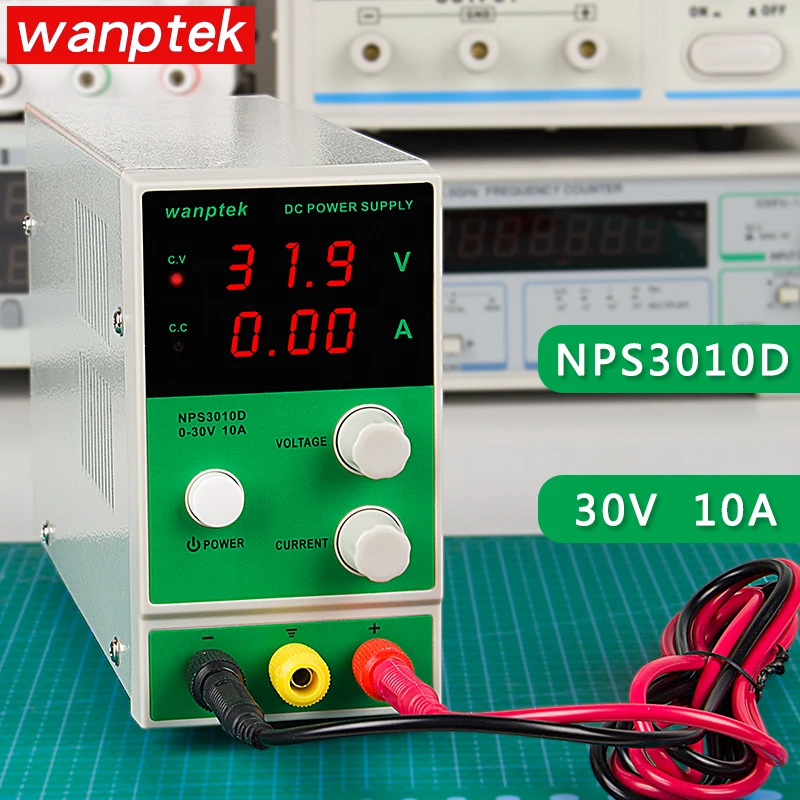 

Power Supply Wanptek NPS3010D Mini Adjustable DC Power Supply 0-30V 0-10A Digital Voltage Regulator Laboratory Power Source