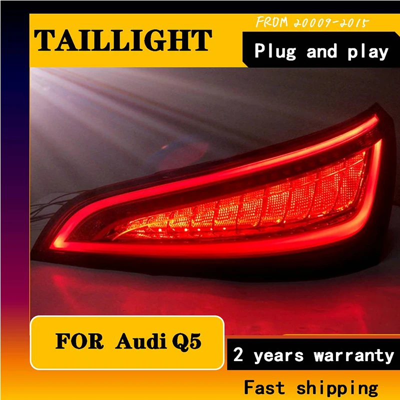 Car Styling For Audi Q5 2009-2015 Taillights Dynamic Turn Signal LED Tail Lights Rear Lamp DRL+Brake+Park+Signal Stop | Автомобили и