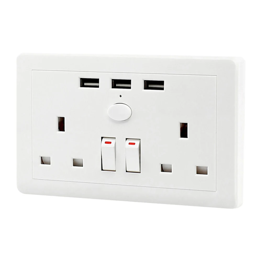 2.1A USB Wall Socket for Plugs Dual USB Port Charger High Speed Wall Outlet AC Power Plate Panel Receptacle Convenient Practical