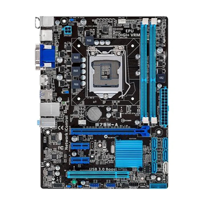 

For ASUS B75M-A Desktop motherboard B75 chipset LGA 1155 micro ATX DDR3 16GB SATA3.0 USB3.0 100% test intact