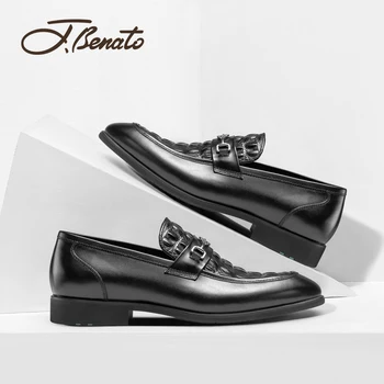 

J.benato Man shoes 2020 spring and summer new men's business dress shoes men's slippers casual loafers dad shoes