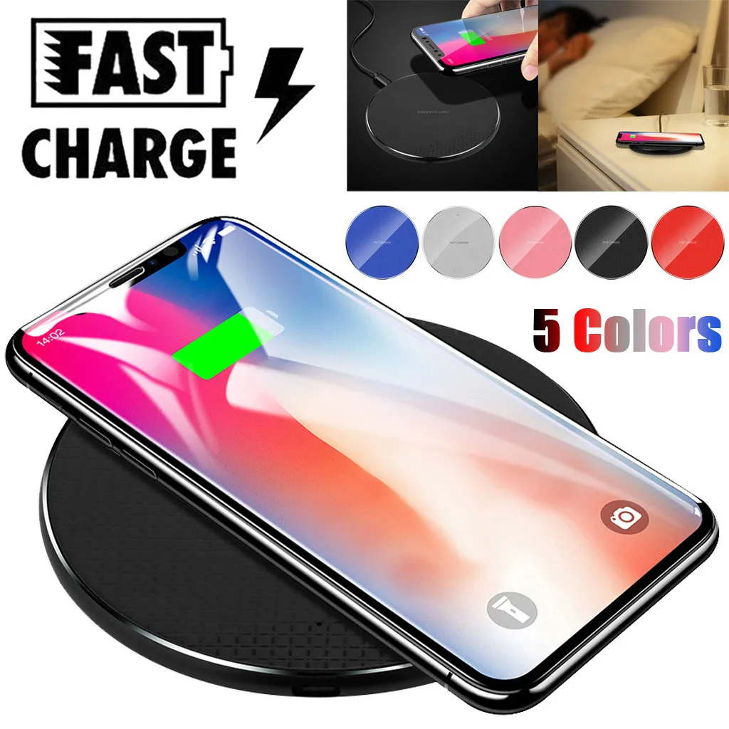 

Ultra-thin Metal Charge Qi Wireless Fast Charging Pad For Samsung For iPhone