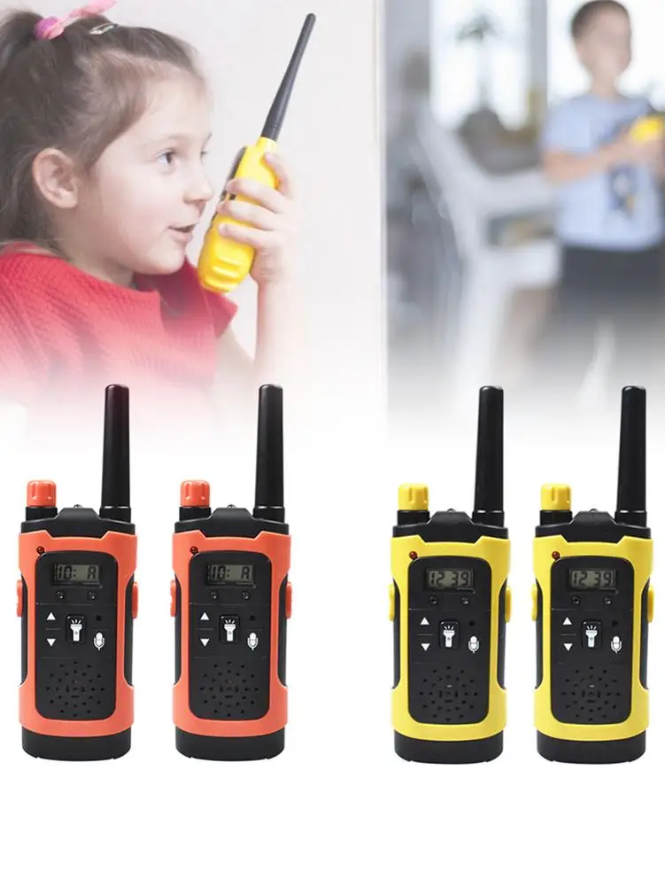 Walkie-talkies inteligente con pantalla LCD, juguete de simulación, sonido claro, impermeable, interacción entre padres e hijos, Chico, 2 uds.