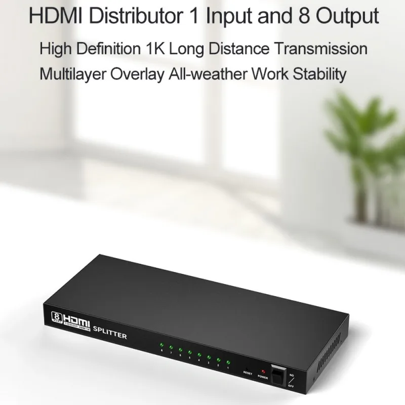 Топ 1 в 8 Выход HDMI сплиттер 1080P HD видео 3D поддержка адаптер Высокое Разрешение HDMI переключатель