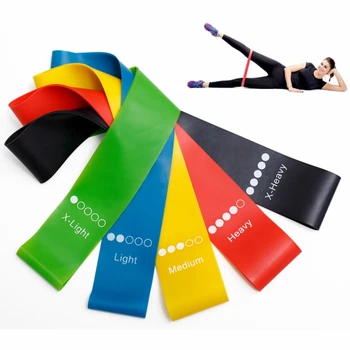 

5PCS Yoga Resistance Rubber Band Fitness Pilates Exercise Training Exercise Elastic Band Fitness Equipment