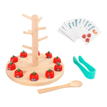 

1 Set of Educational Joyful Funny Apple Picking Games Child Toy Digital Toys Number Toy for Boy Girl