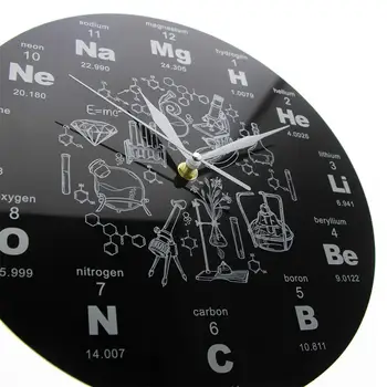 

Chemical Elements Periodic Acrylic Wall Clock Science Chemistry Symbol Clock Chemistry Teacher Gift Wall Art Decoration