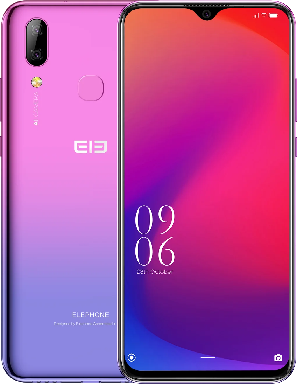 Elephone A6 MAX 6,53 ''Дроп Android 9,0 4GB 64GB MT6762V четырехъядерный 5 V/2A Беспроводная зарядка 3400mAh 4G OTG NFC мобильный телефон