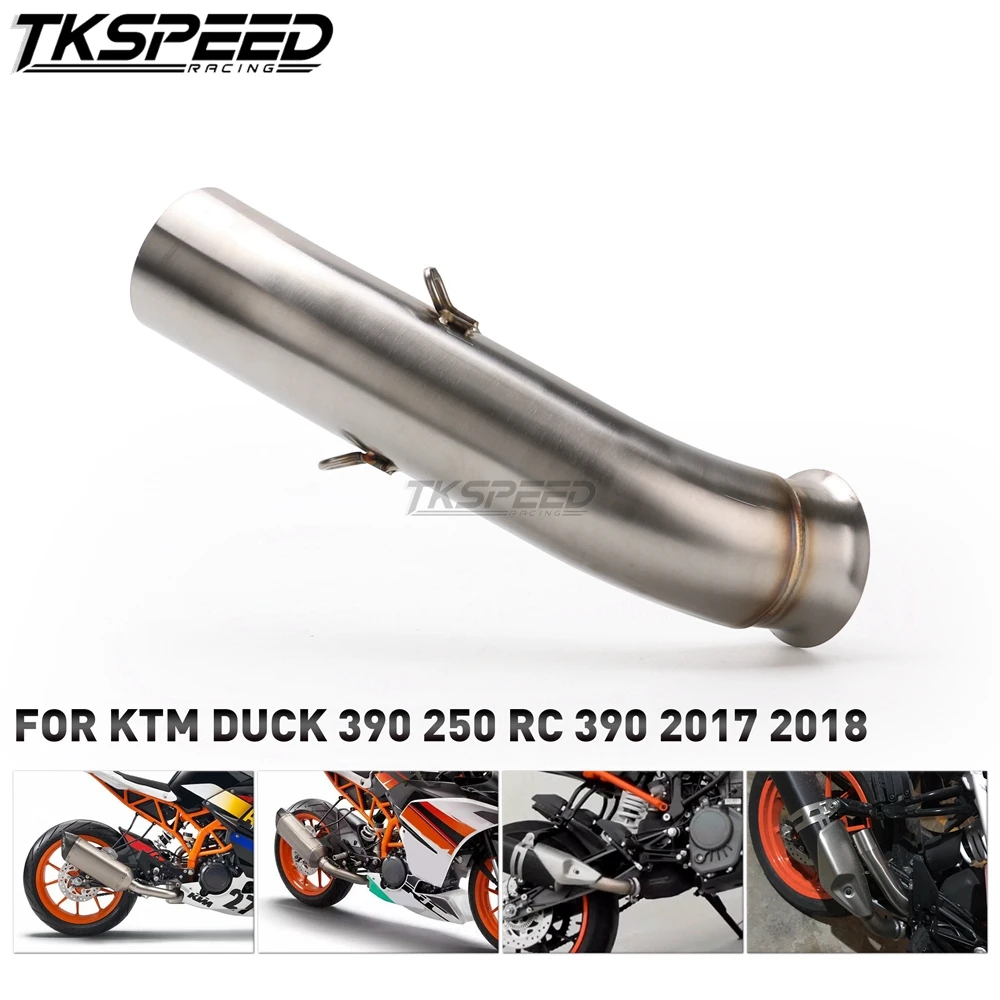 Для KTM Duck 390 250 RC RC390 2017 2018 17 slip Новый мотоциклетный глушитель средняя труба |