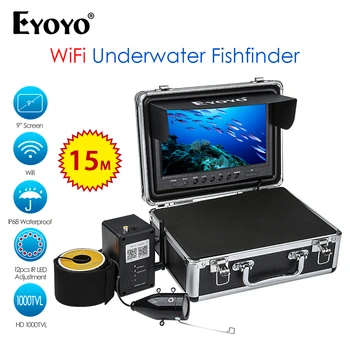 

Eyoyo Wifi Wireless 15M Underwater Fishing Camera 8GB Video Recorder APP for iOS Android Fishing Depth FishFinder 1000TVL Camera