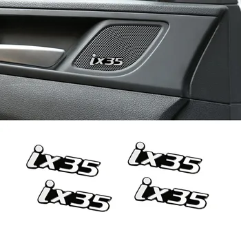 

4pcs car audio decorate 3D Aluminum Badge Emblem Sticker For Hyundai ix35 Accessories Car Styling