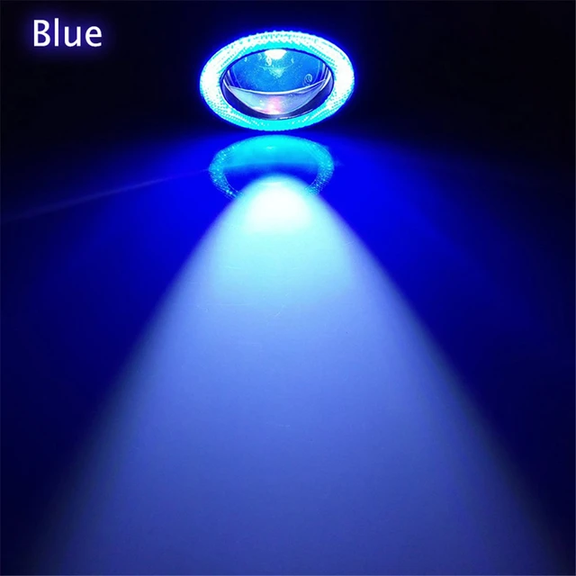 2pcs 12V Universal COB LED DRL Driving Lights White Blue Pink Yellow Green Red Angel Eyes Fog Lamp 3.0
