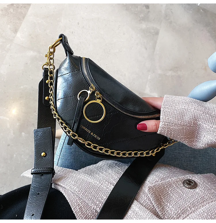Модная поясная сумка для женщин зима поясной ремень сумка из искусственной кожи на цепочке heuptas чехол для телефона сумка на ремне черный