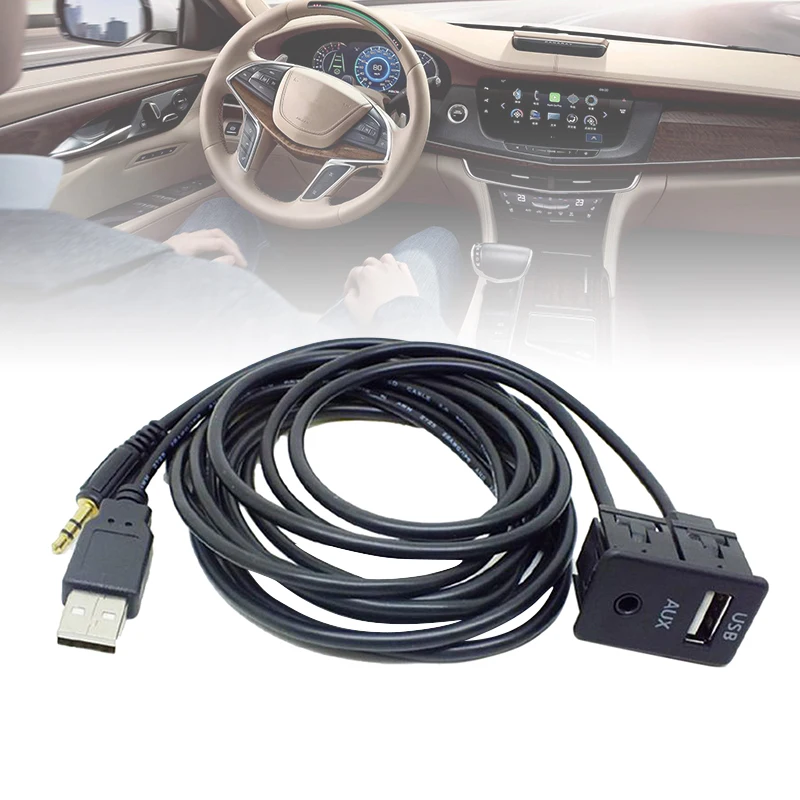 MagiDeal автомобильный 3 5 мм Usb Aux разъем для наушников монтажная панель