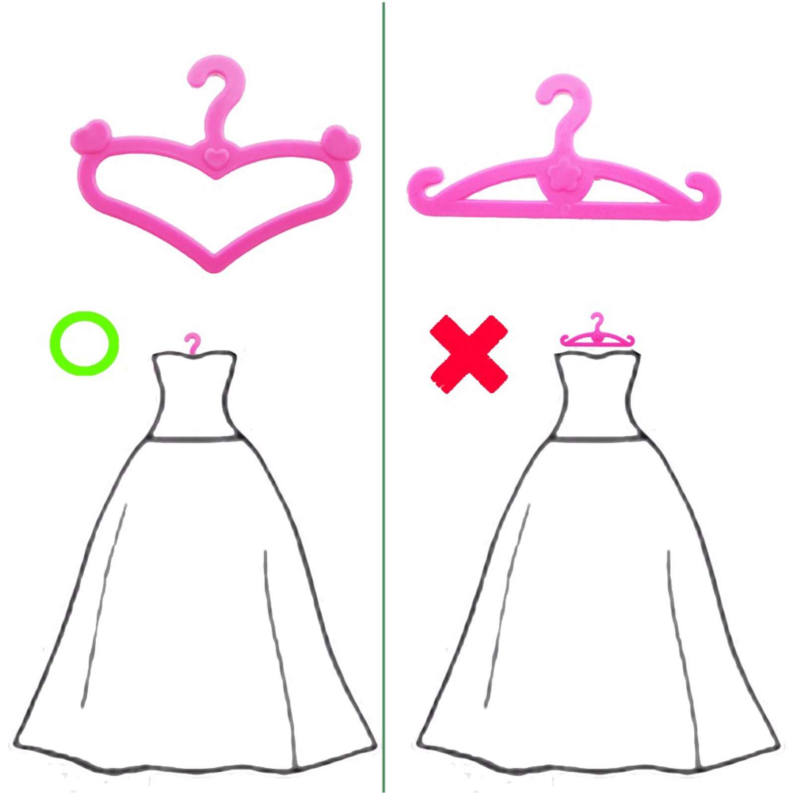 20 Pcs /Lot Pink Mix Style Dolls Hangers Dress Clothes Holder Cute Accessories Barbie Doll 12'' Pretend Play Girls Toys plush doll accessories doll clothes accessories doll accessories