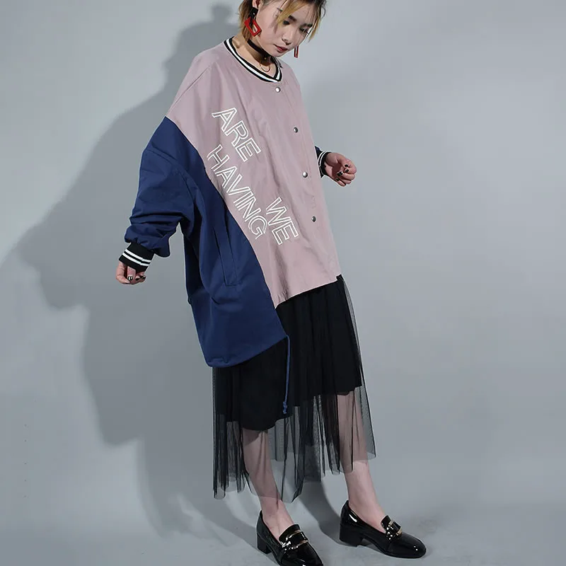 amazing  [XITAO] 2018 Korea New Autumn Fashion Women Stand Collar Single Breasted Coats Female Batwing Sleev