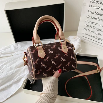 

Fashion Cartoon Printing Bags Simple Shopping Handbags for Women One-shoulder Portable Large Capacity Bags Casual Boston Bags